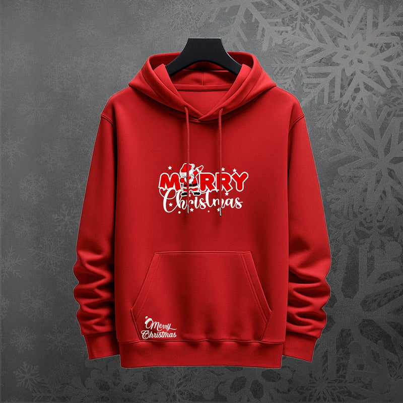 Hoodie Papá Noel entre Letras color rojo