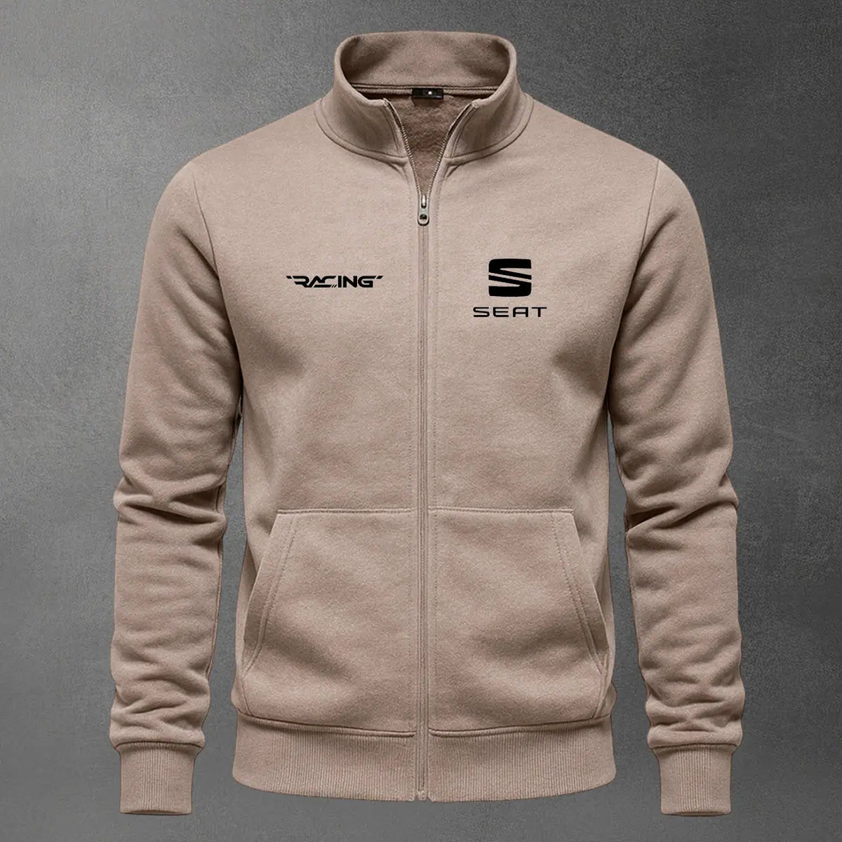 Chaqueta cuello alto Seat Bordado color cocoa