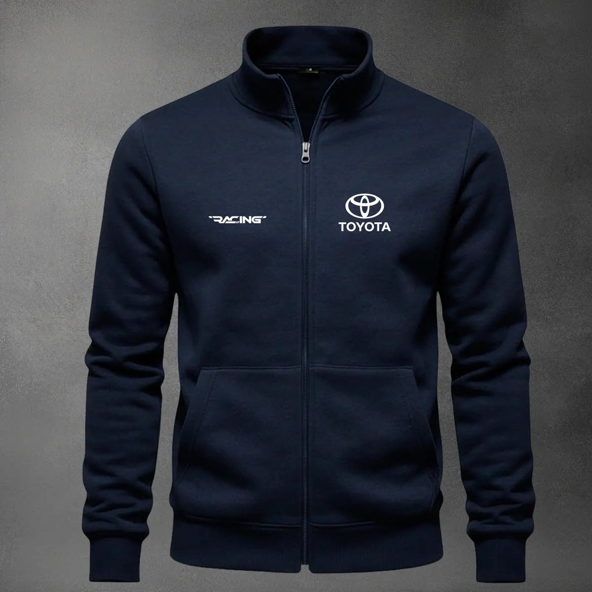 Chaqueta cuello alto Toyota Bordado color azul navy