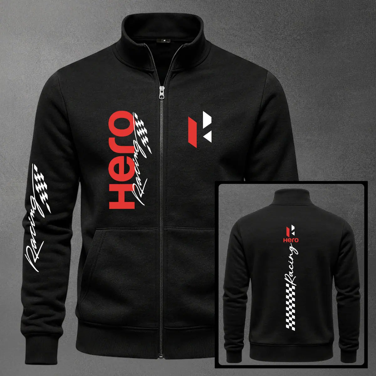 Chaqueta cuello alto Hero color negro