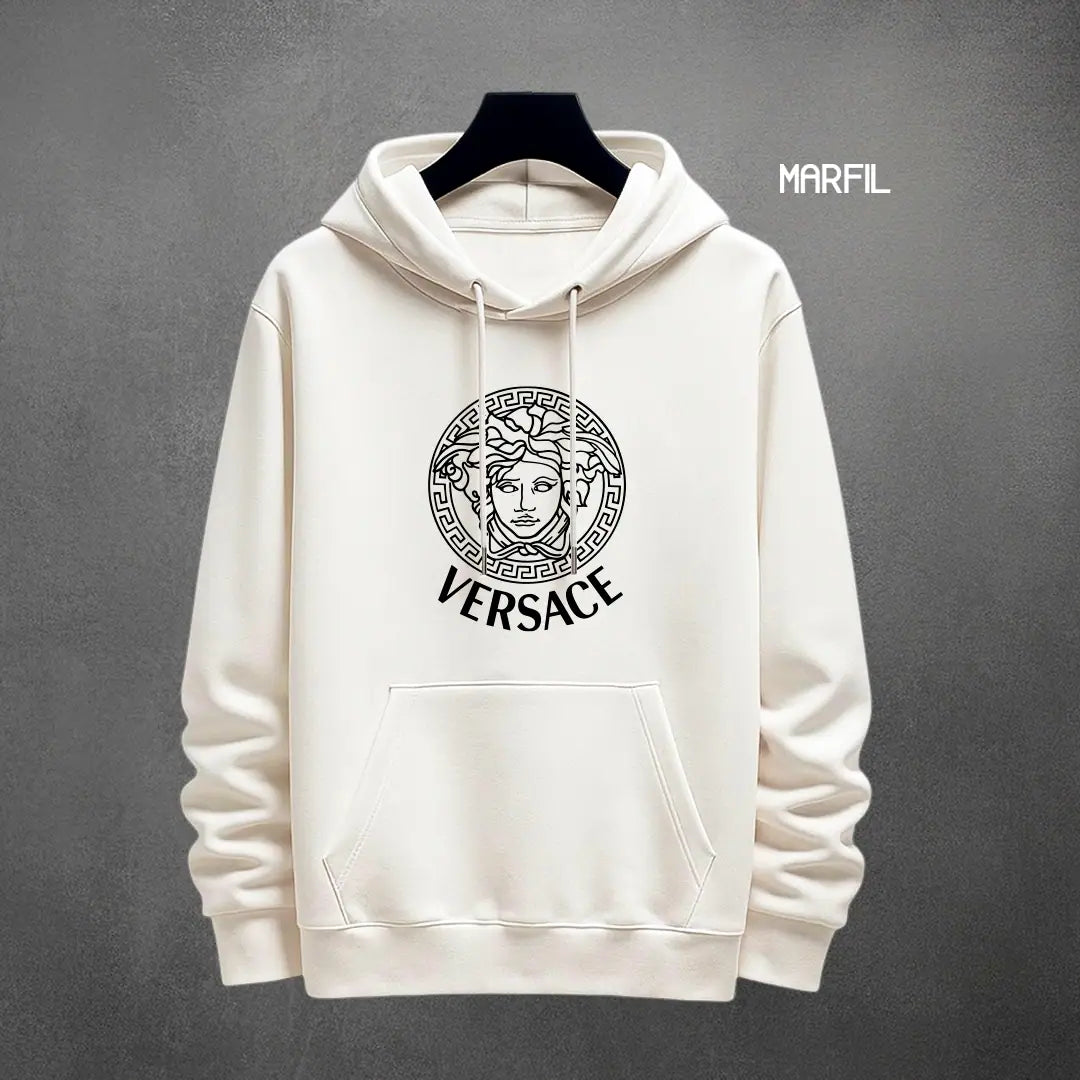 Hoodie Versace Medusa color marfil