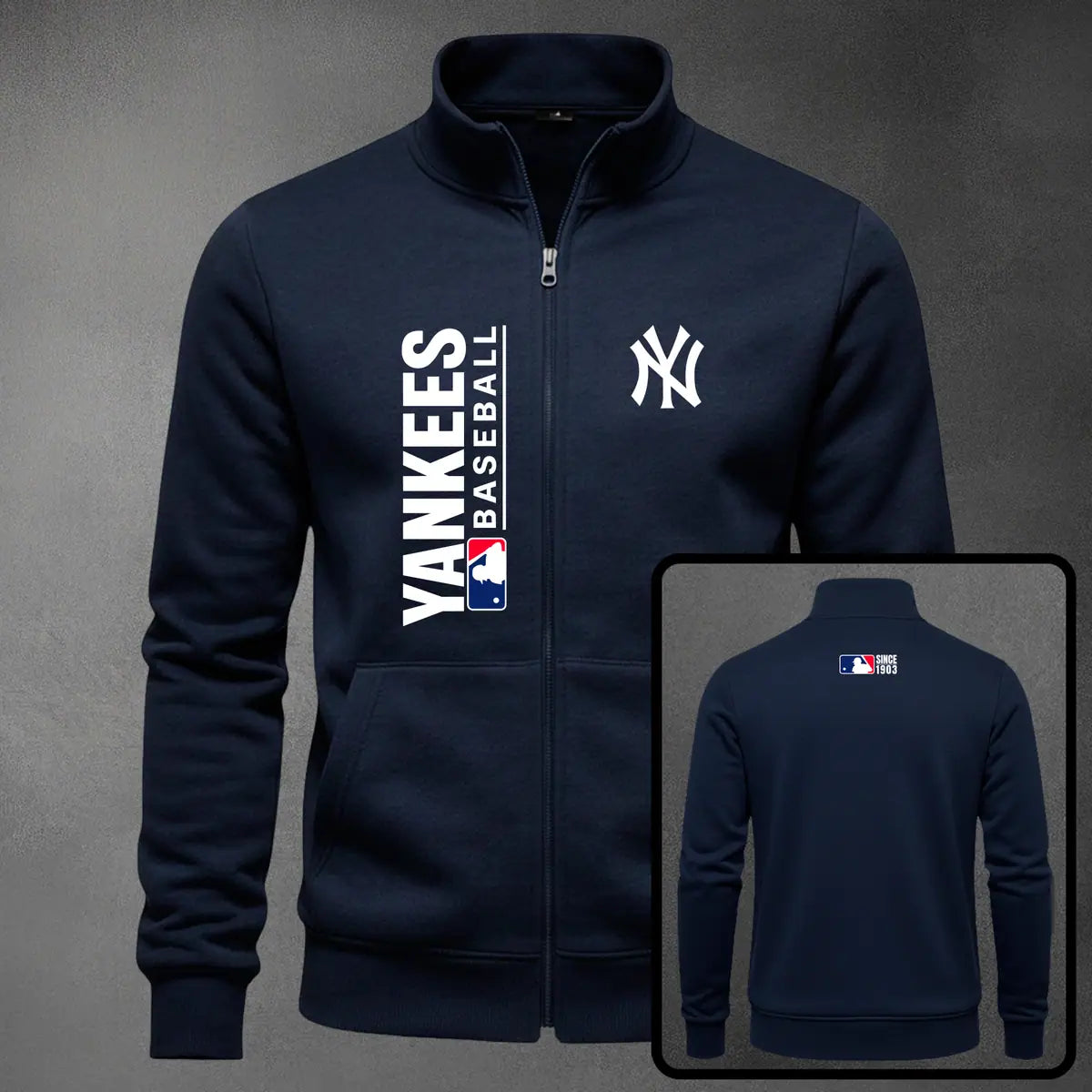 Chaqueta cuello alto New York Yankees color azul navy