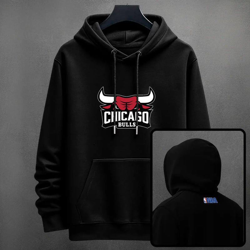 Hoodie Chicago Bulls color negro