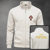 Chaqueta cuello alto Portugal color marfil