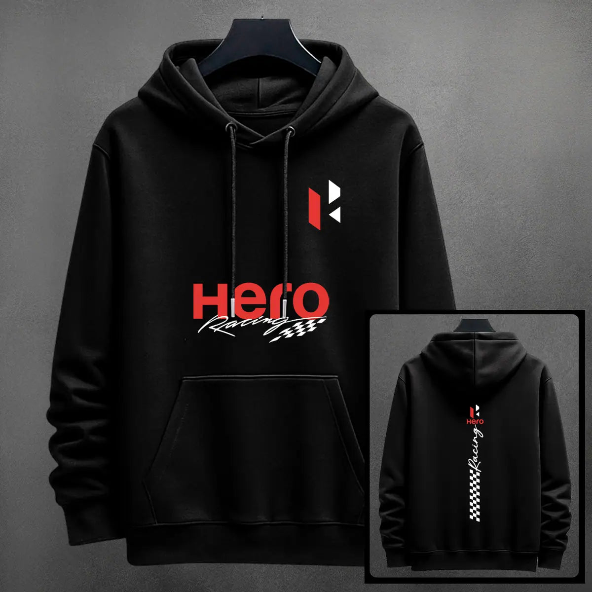 Hoodie Hero color negro