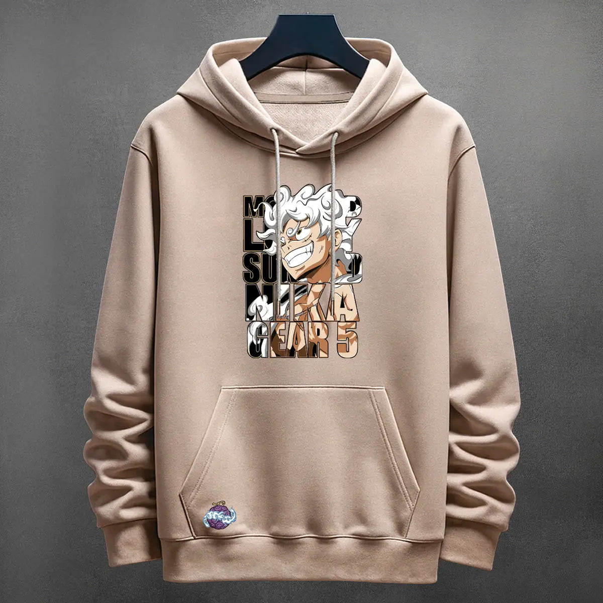 Hoodie Gear5 Luffy color cocoa