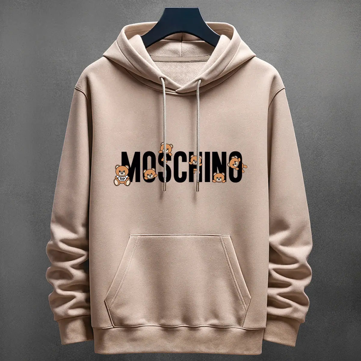 Hoodie Moschino color cocoa