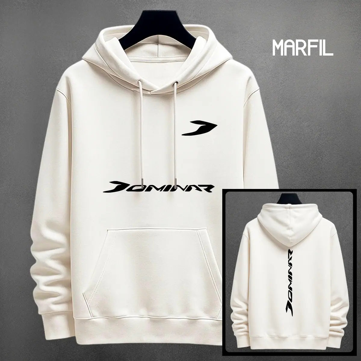Hoodie Dominar color marfil