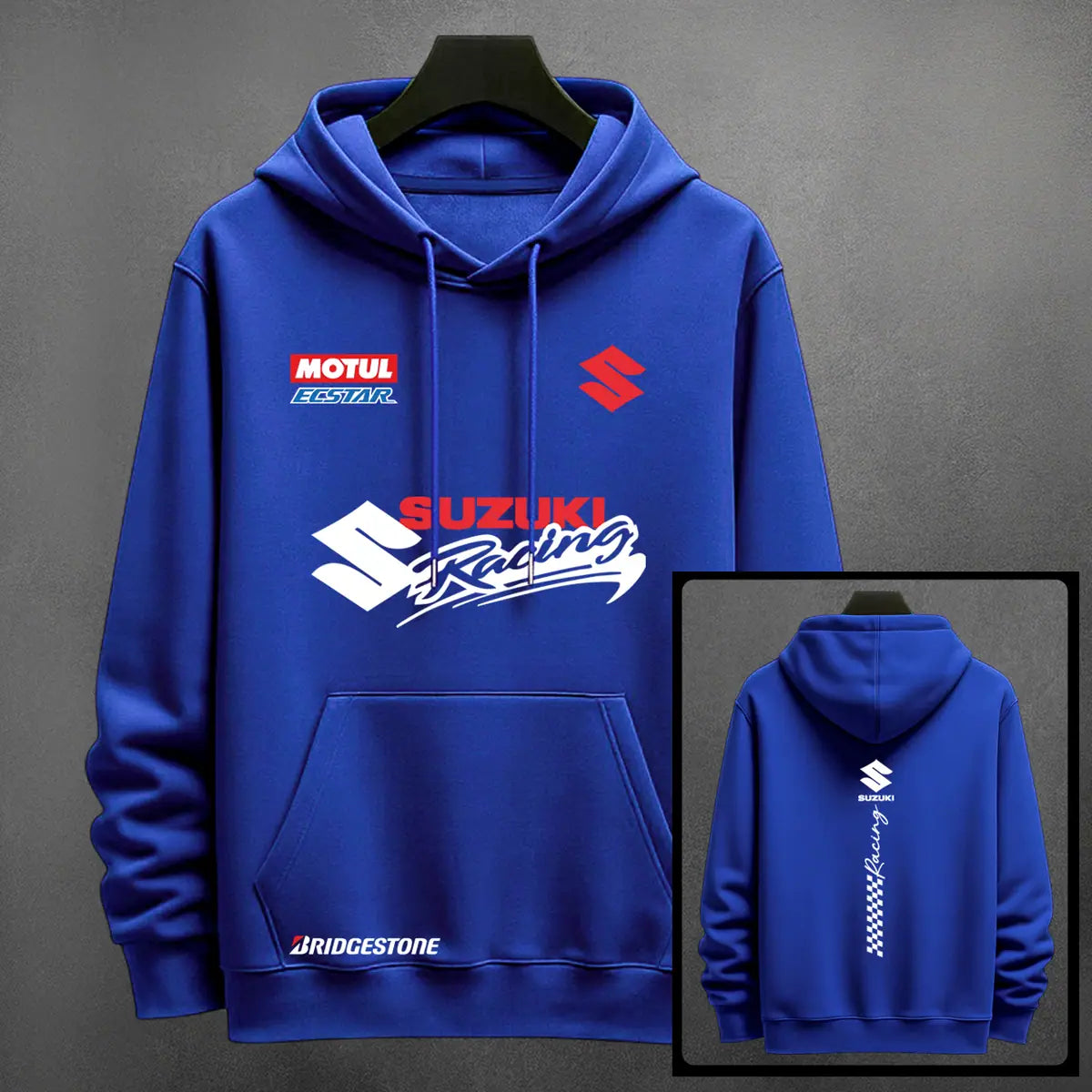Hoodie Suzuki color azul rey