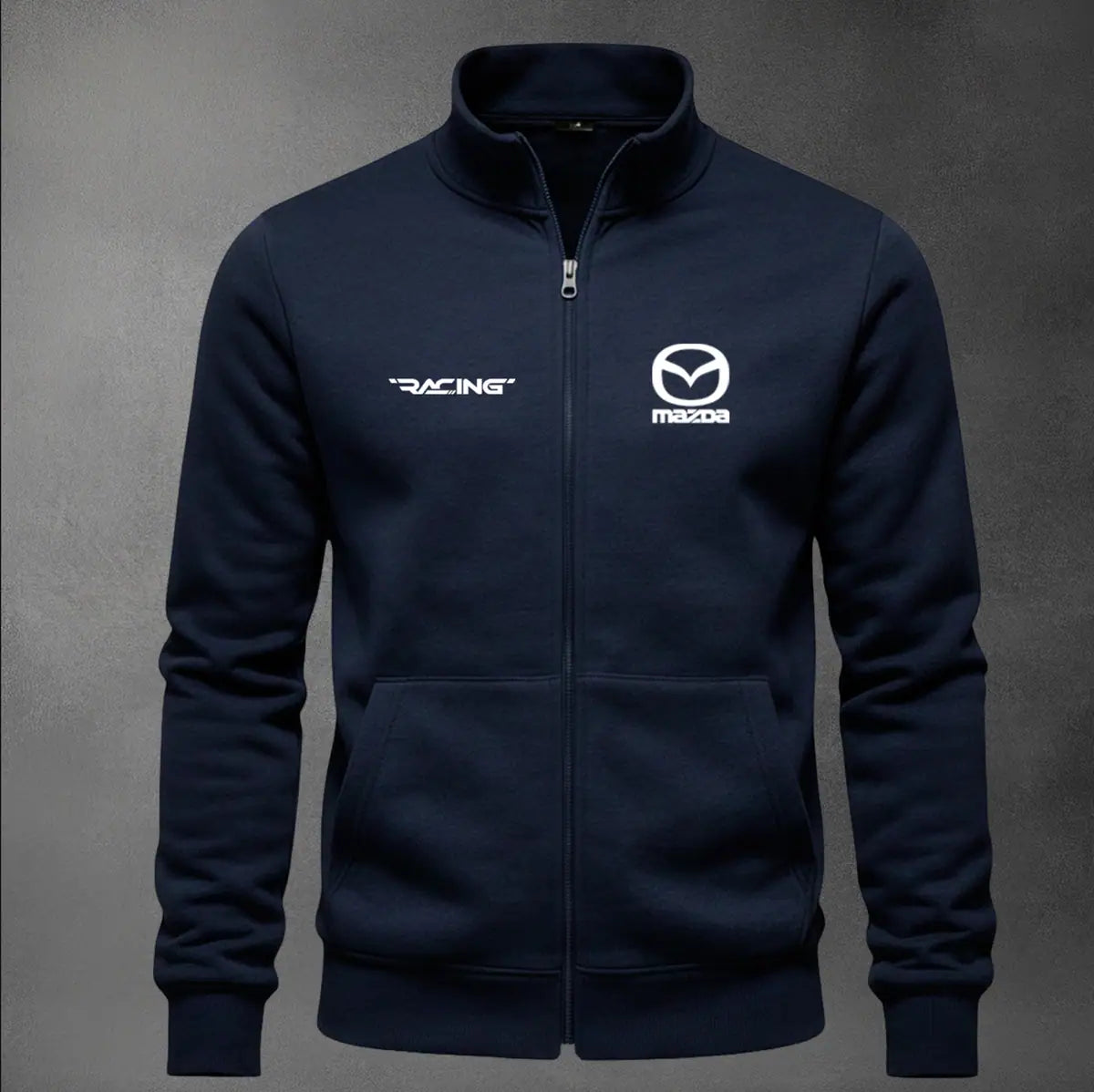 Chaqueta cuello alto Mazda Bordado color azul navy