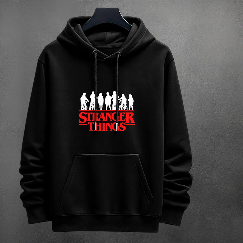 Hoodie Stranger Crew color negro