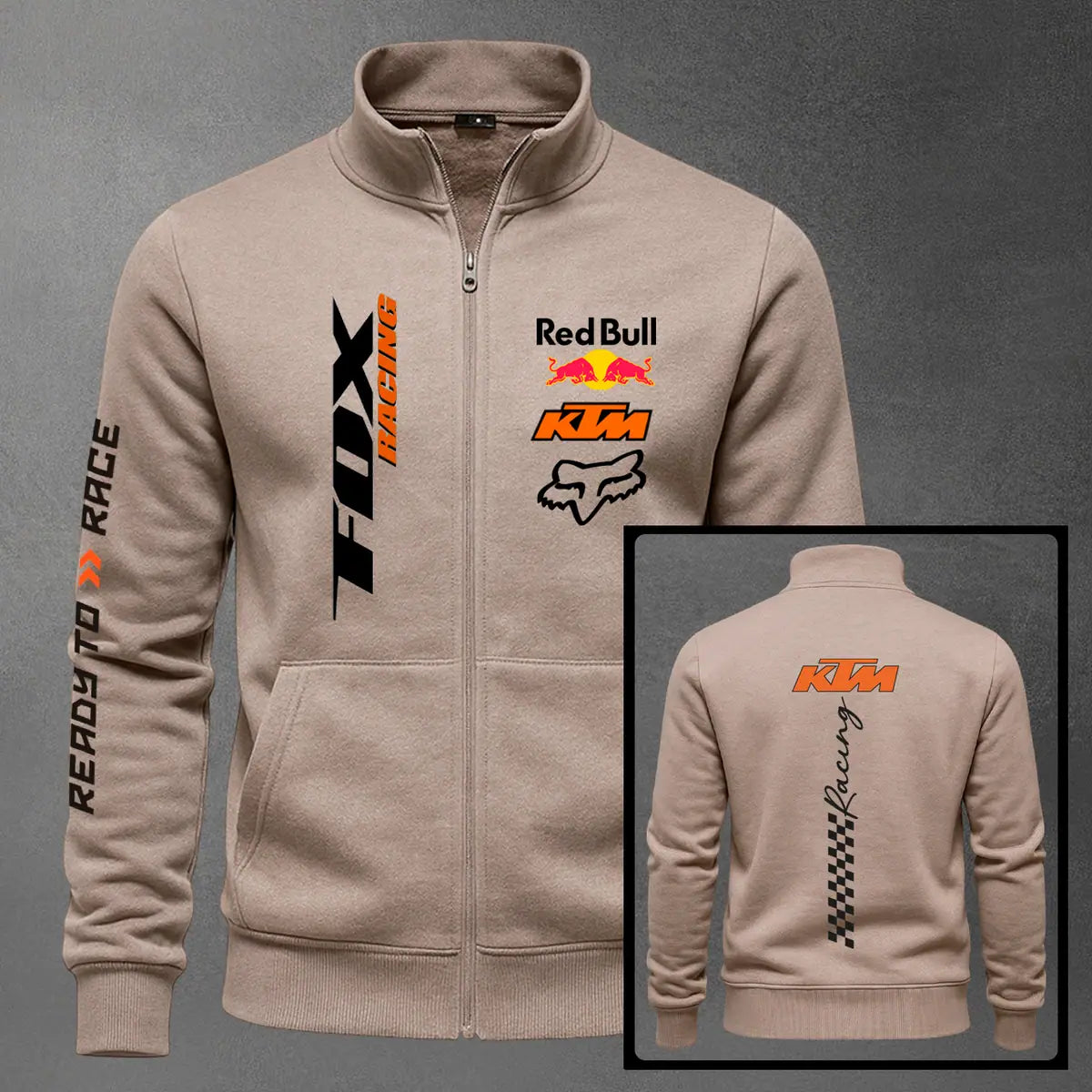 Chaqueta cuello alto KTM color cocoa