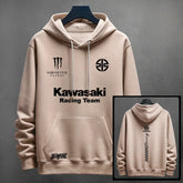 Hoodie Kawasaki sin Reflectivo color cocoa