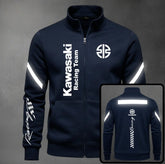 Chaqueta cuello alto Kawasaki Reflectivo color azul navy
