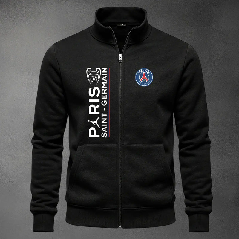 Chaqueta cuello alto PSG color negro