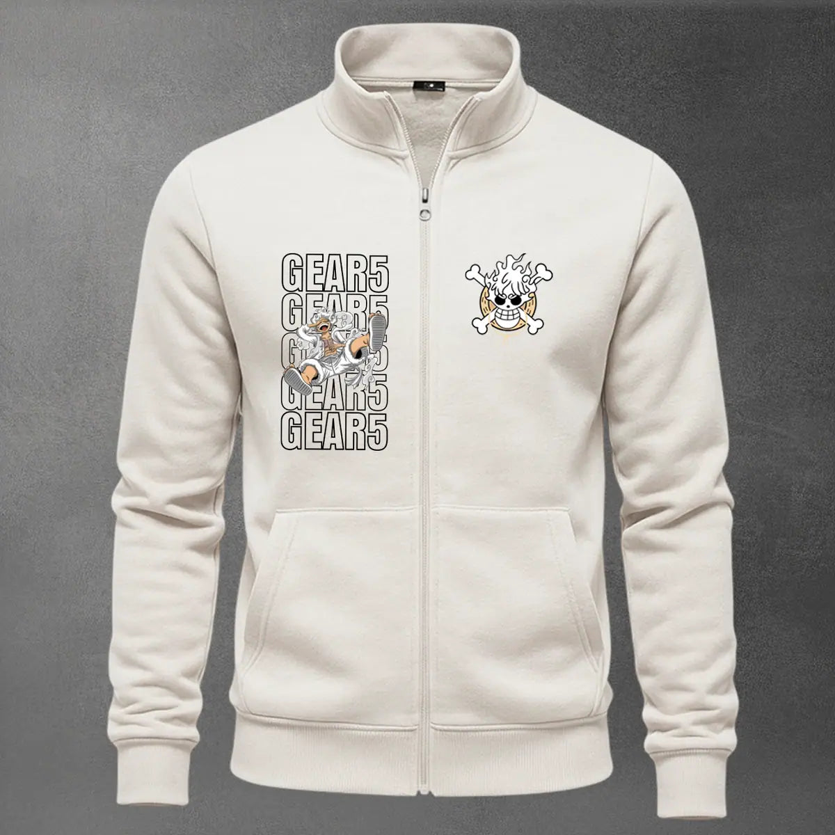 Chaqueta cuello alto Gear5 Luffy color marfil