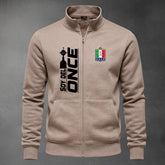 Chaqueta cuello alto Once Caldas color cocoa