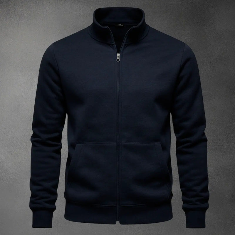 Chaqueta cuello alto Unicolor color azul navy