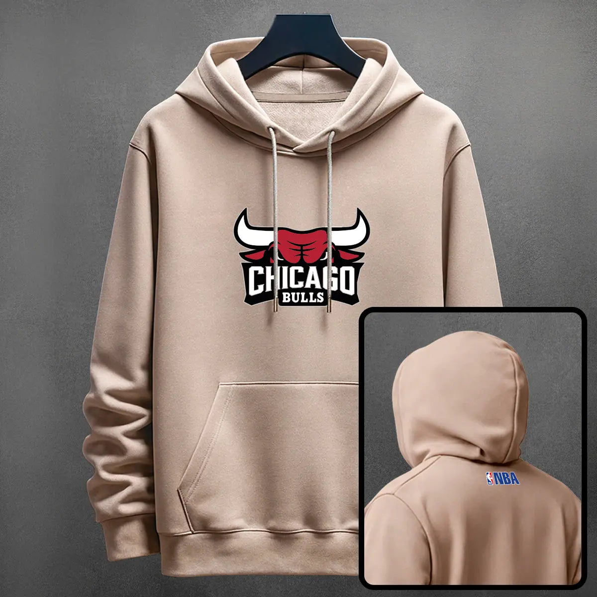 Hoodie Chicago Bulls color cocoa