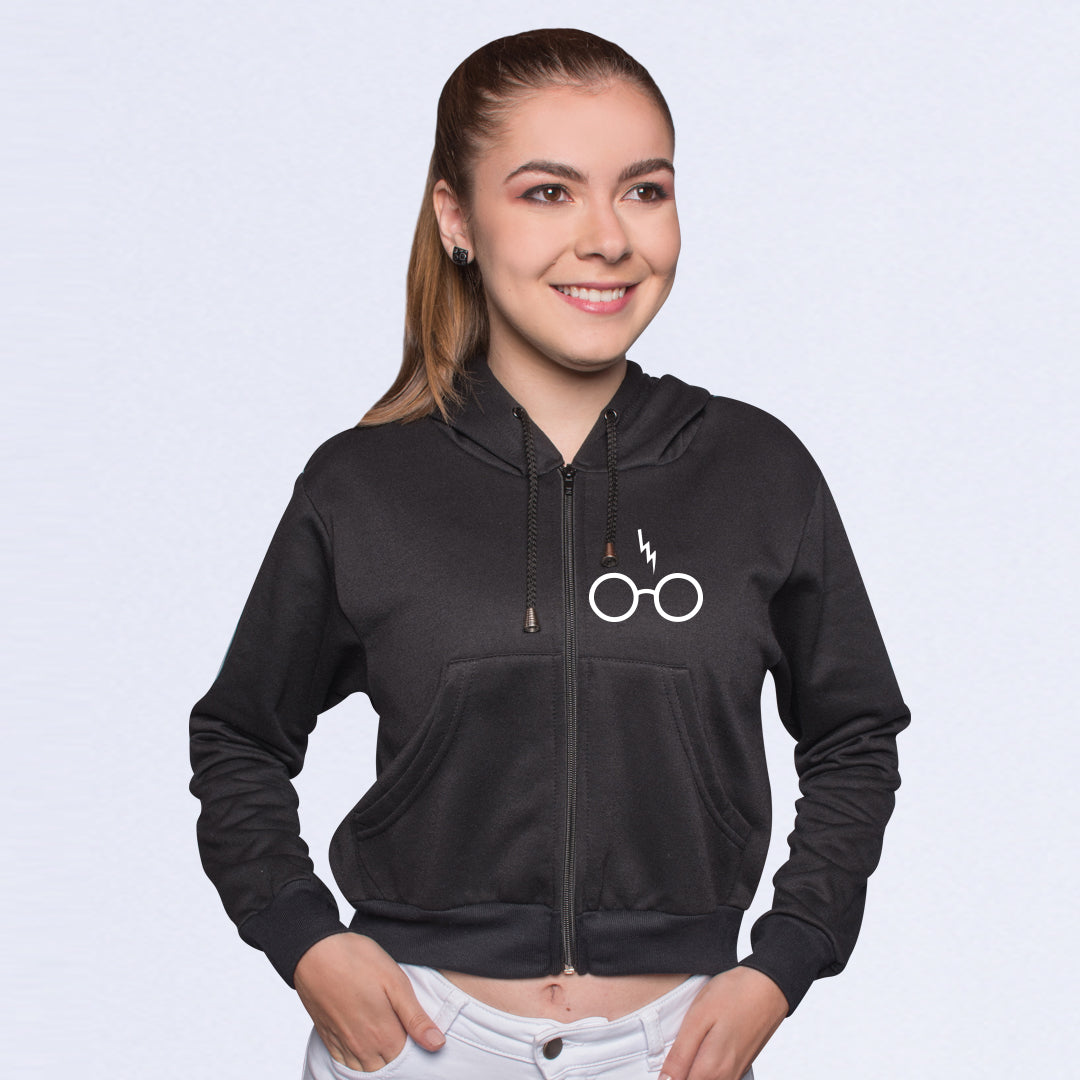 Buzo negro con cierre on sale