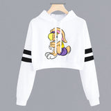 BUZO CORTO CON LINEAS DAMA BLANCO LOLA BUNNY
