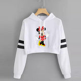 BUZO CORTO CON LINEAS DAMA BLANCO MINNIE