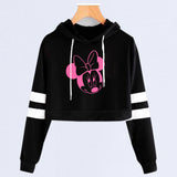 BUZO CORTO CON LINEAS DAMA NEGRO MINNIE