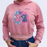 BUZO CORTO DAMA ROSADO STICH & ANGEL