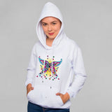 BUZO LARGO CON BOLSILLO DAMA BLANCO MARIPOSA