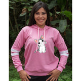 BUZO LARGO CON LINEAS DAMA ROSADO GATITO