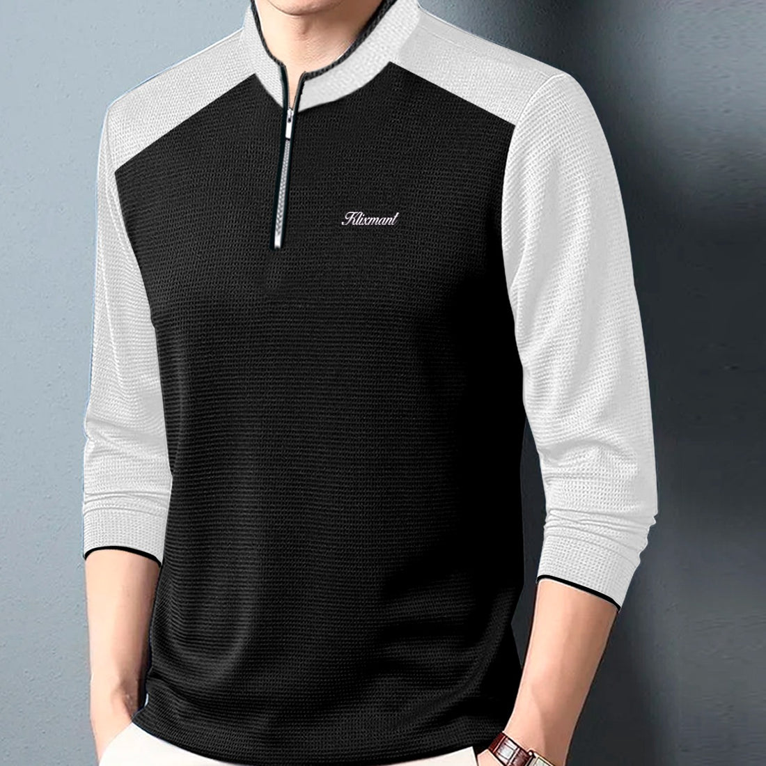 Klixmant Caballero — Polo Textura Manga Larga