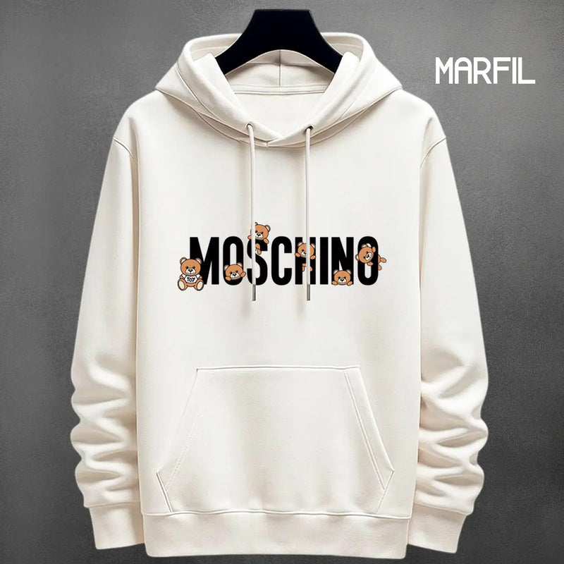 Hoodie Moschino color marfil