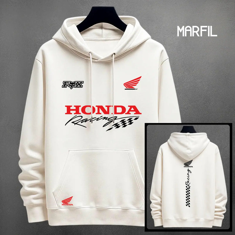 Hoodie Honda color marfil