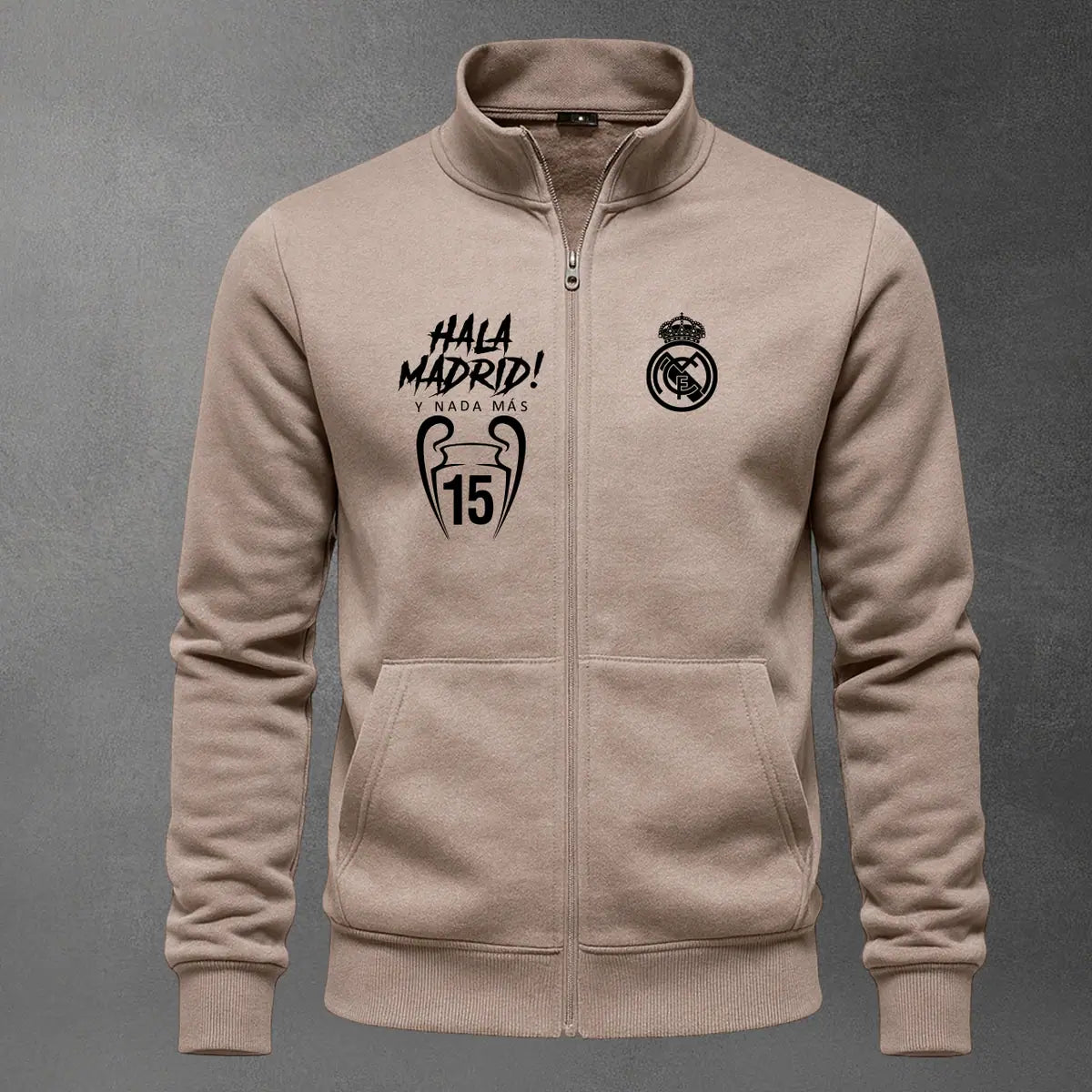 Hoodie Real Madrid Champions color cocoa