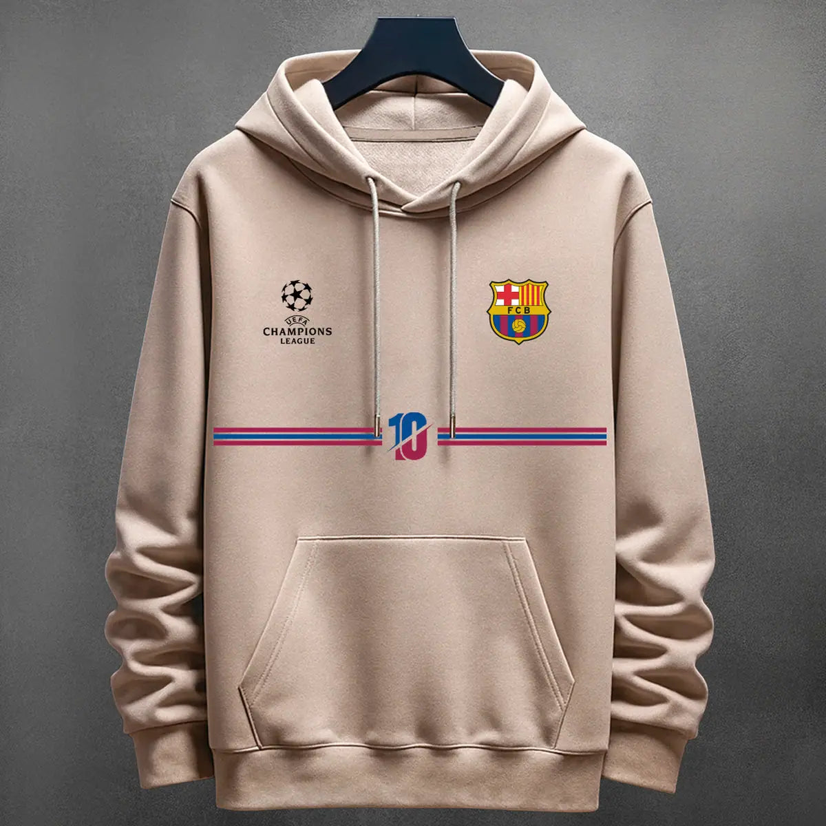 Hoodie Barcelona Linea Horizontal color cocoa