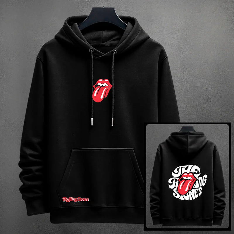 Hoodie Rolling Stones color negro