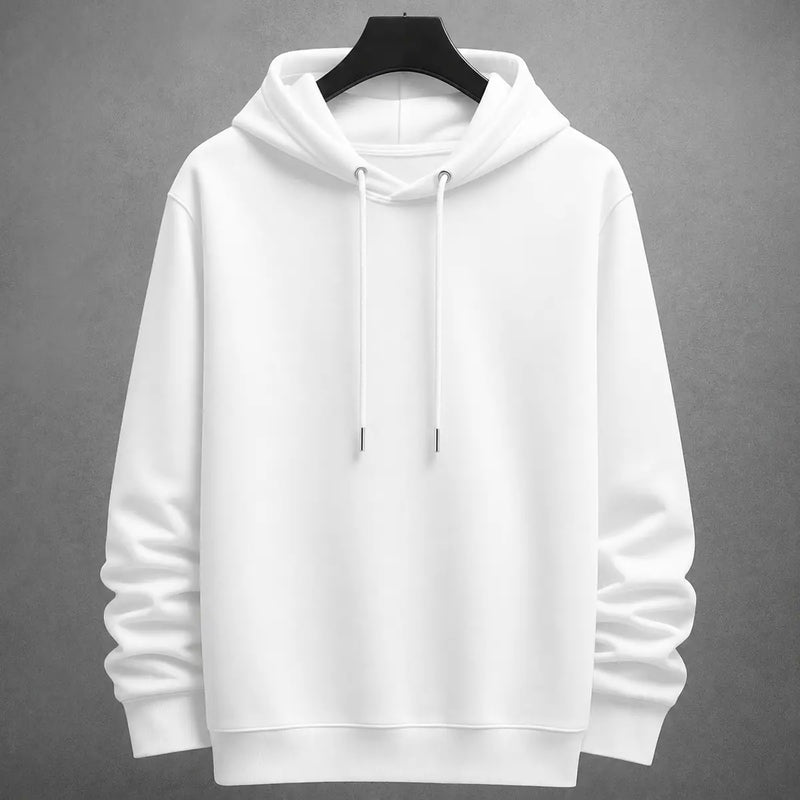 Hoodie sin bolsillo Unicolor color blanco