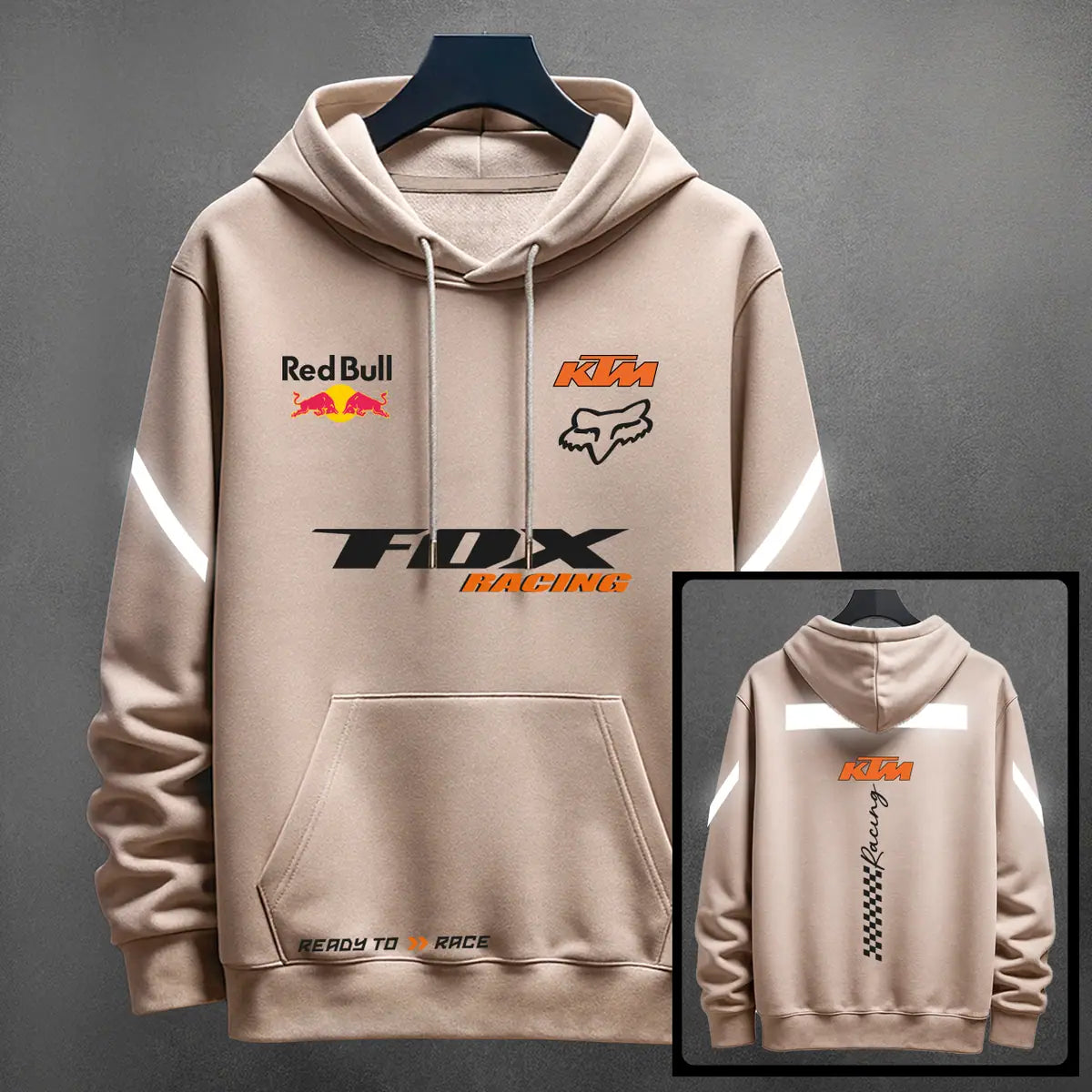 Hoodie KTM Reflectivo color cocoa