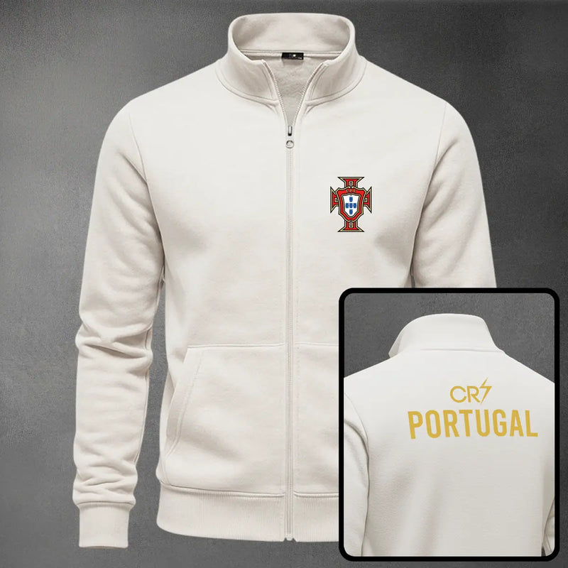 Chaqueta cuello alto Portugal color marfil
