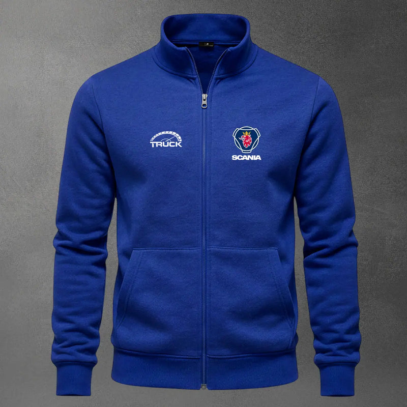 Chaqueta cuello alto Scania color azul rey