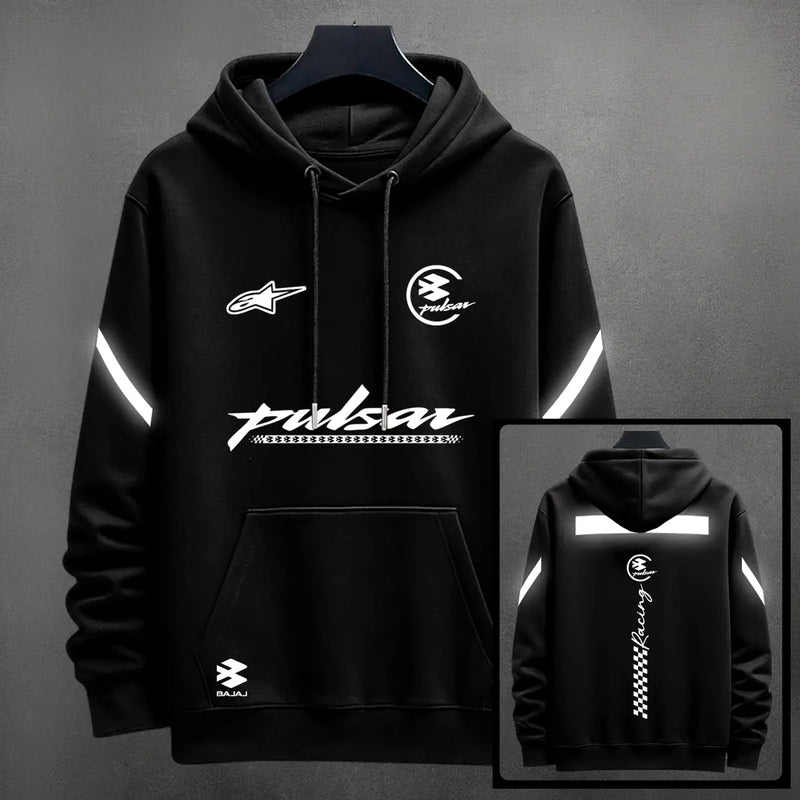 Hoodie Pulsar Reflectivo color negro