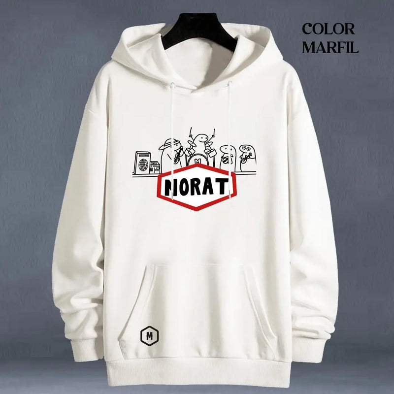 Hoodie Morat Banda color marfil