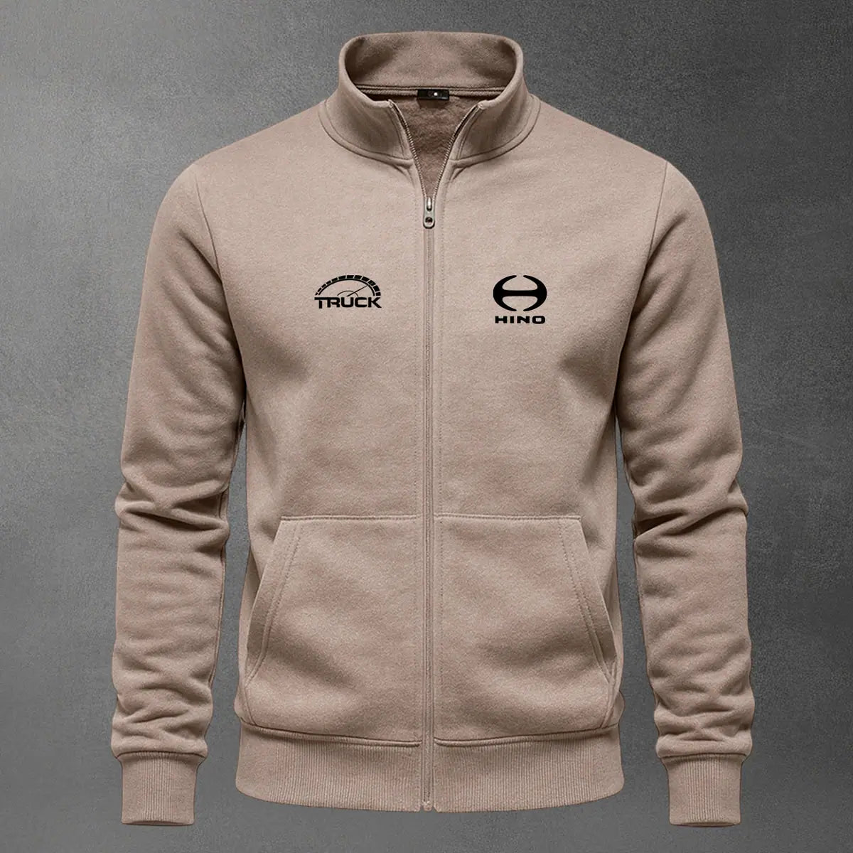 Chaqueta cuello alto Hino color cocoa