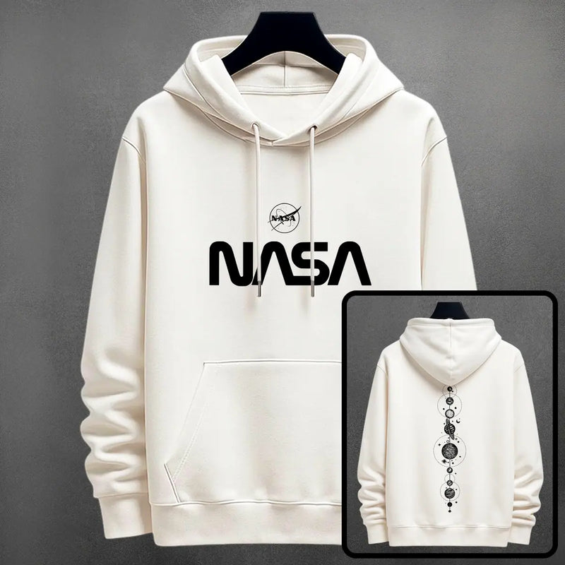 Hoodie NASA color marfil