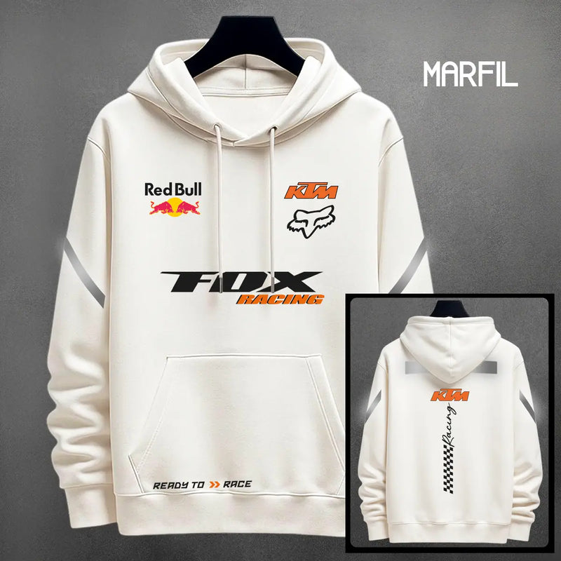 Hoodie KTM Reflectivo color marfil