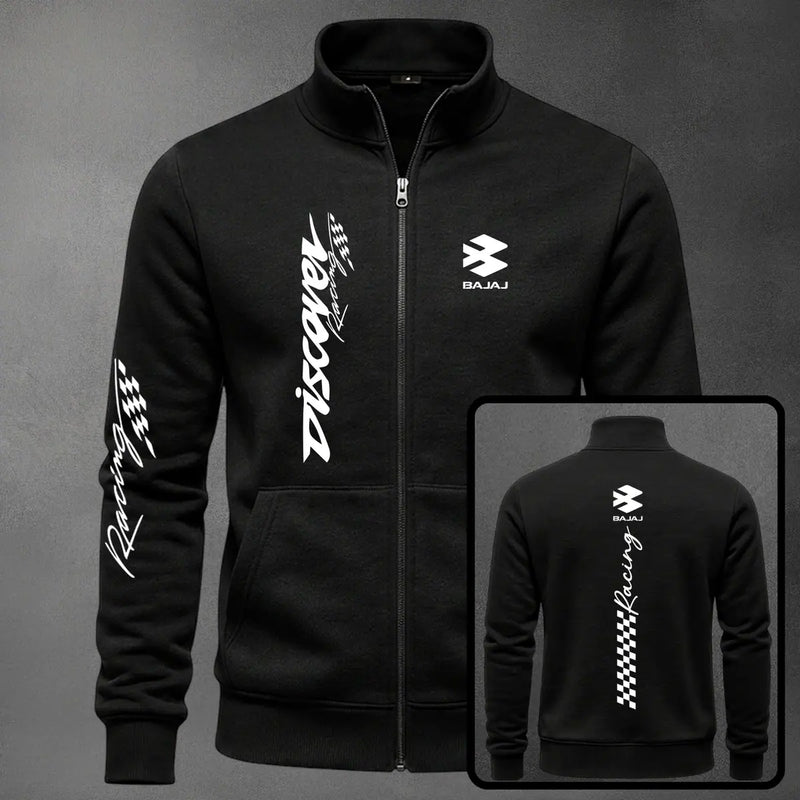 Chaqueta cuello alto Discover Racing color negro
