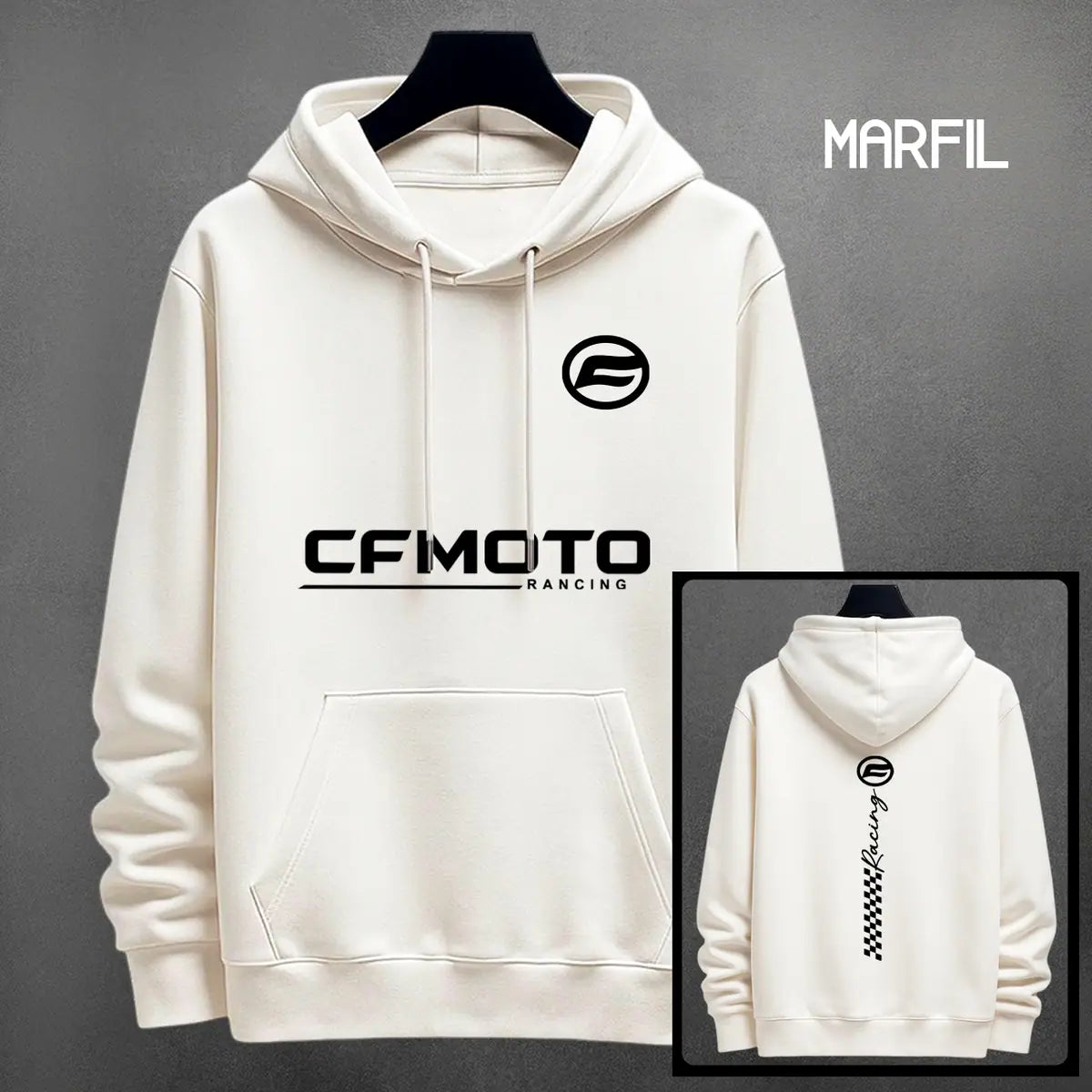 Hoodie CFMOTO color marfil