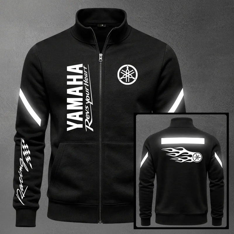 Chaqueta cuello alto Yamaha Reflectivo color negro