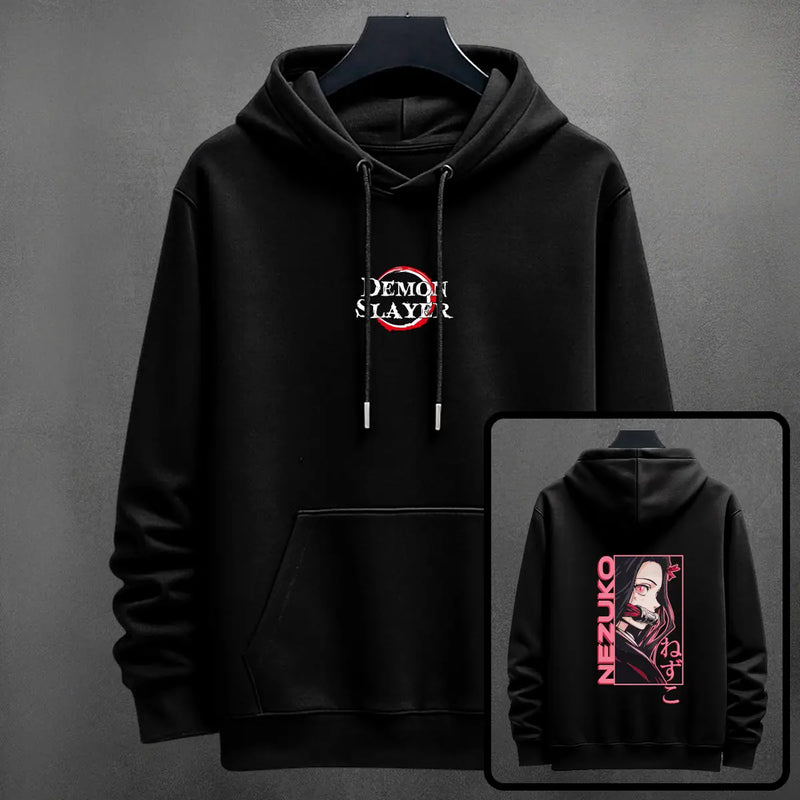 Hoodie Nezuko color negro