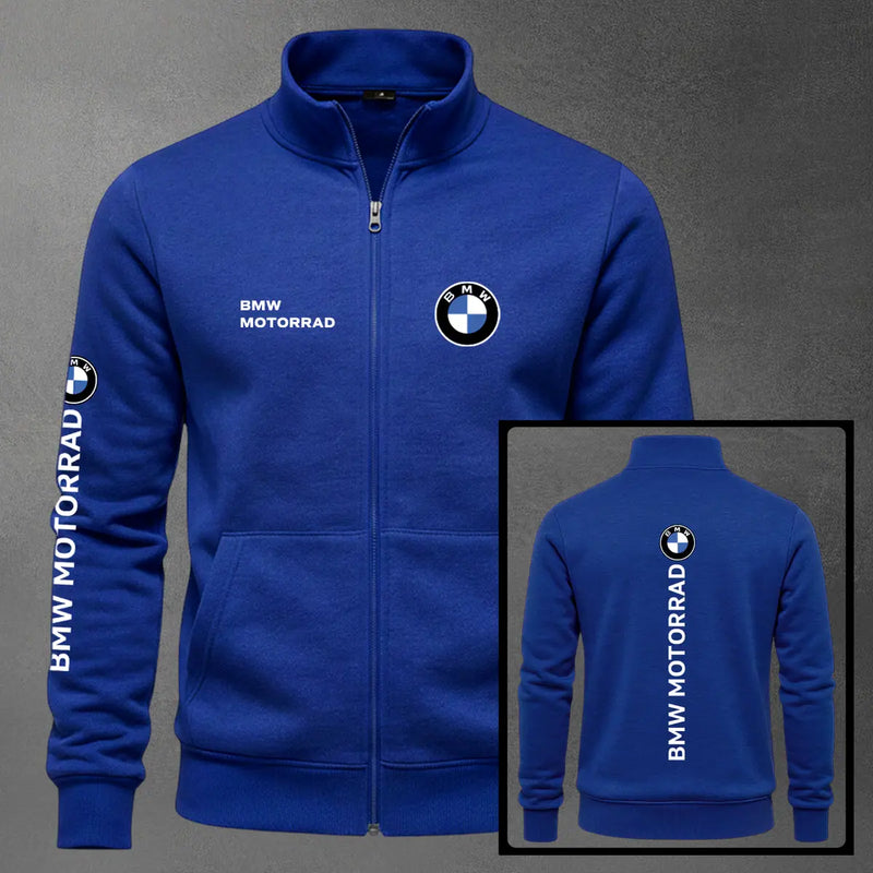 Chaqueta cuello alto BMW color azul rey